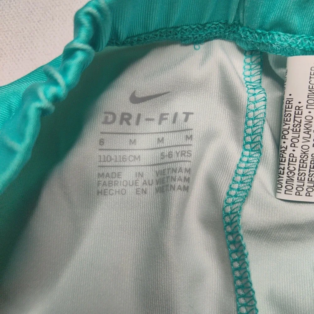 NIKE‎ Dri-fit Girls Size 6 Hyper Jade JUST DO IT Athletic Leggings NEW